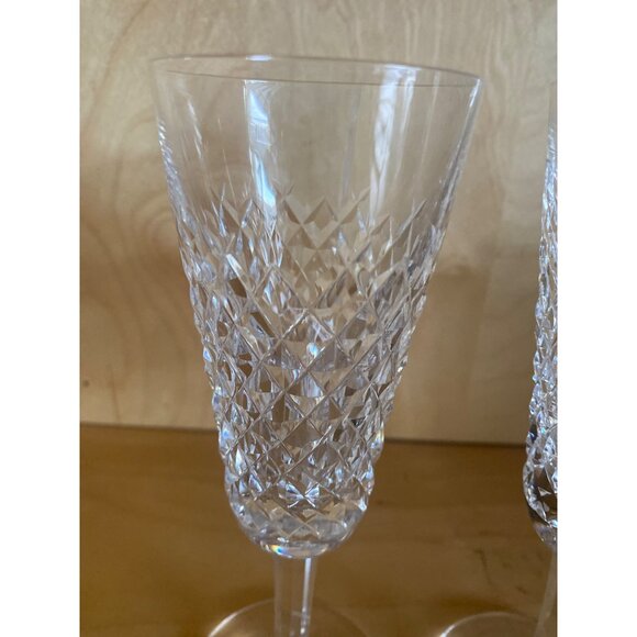 Waterford Alana Champagne Flutes 7.25" Set of 6 1970s–80s Gothic Mark - Picture 2 of 15